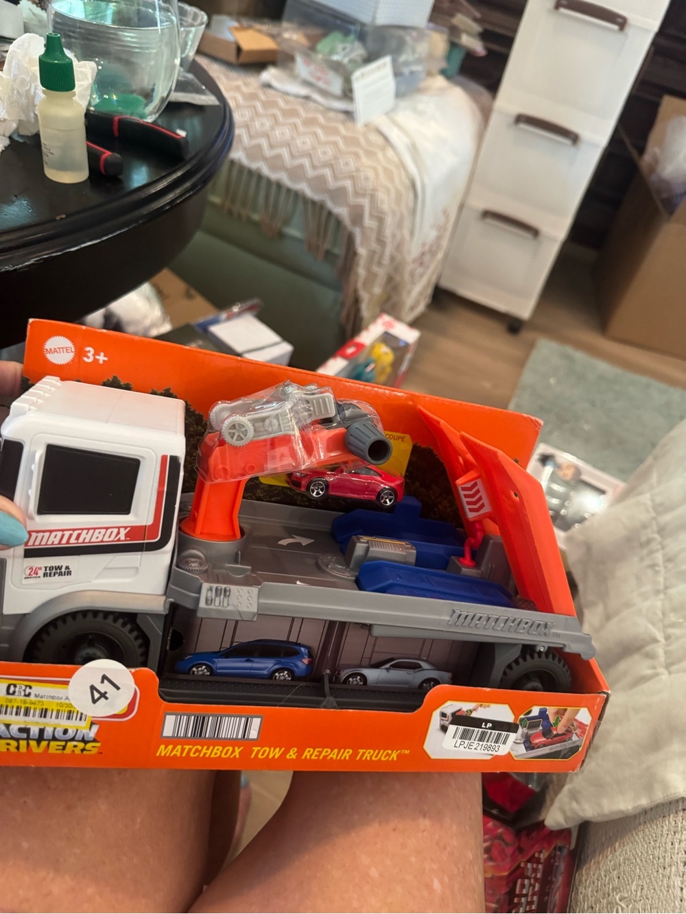 Match Kids Tow & Repair Truck Toy - White and Orange